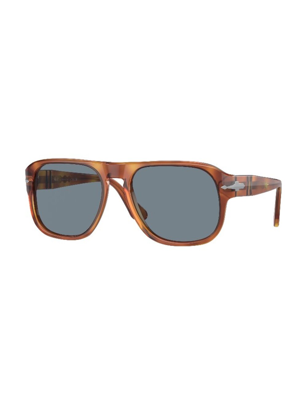 New Persol Unisex Sunglasses Brown Butterfly Blue Lens Acetate Frame PO3310S 96